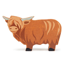 Load image into Gallery viewer, Tender Leaf Farmyard Highland Cow-Wooden Animals-Tender Leaf-Eco Lelu