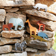 Load image into Gallery viewer, Tender Leaf Safari Animal Rhinoceros-Wooden Animals-Tender Leaf-Eco Lelu
