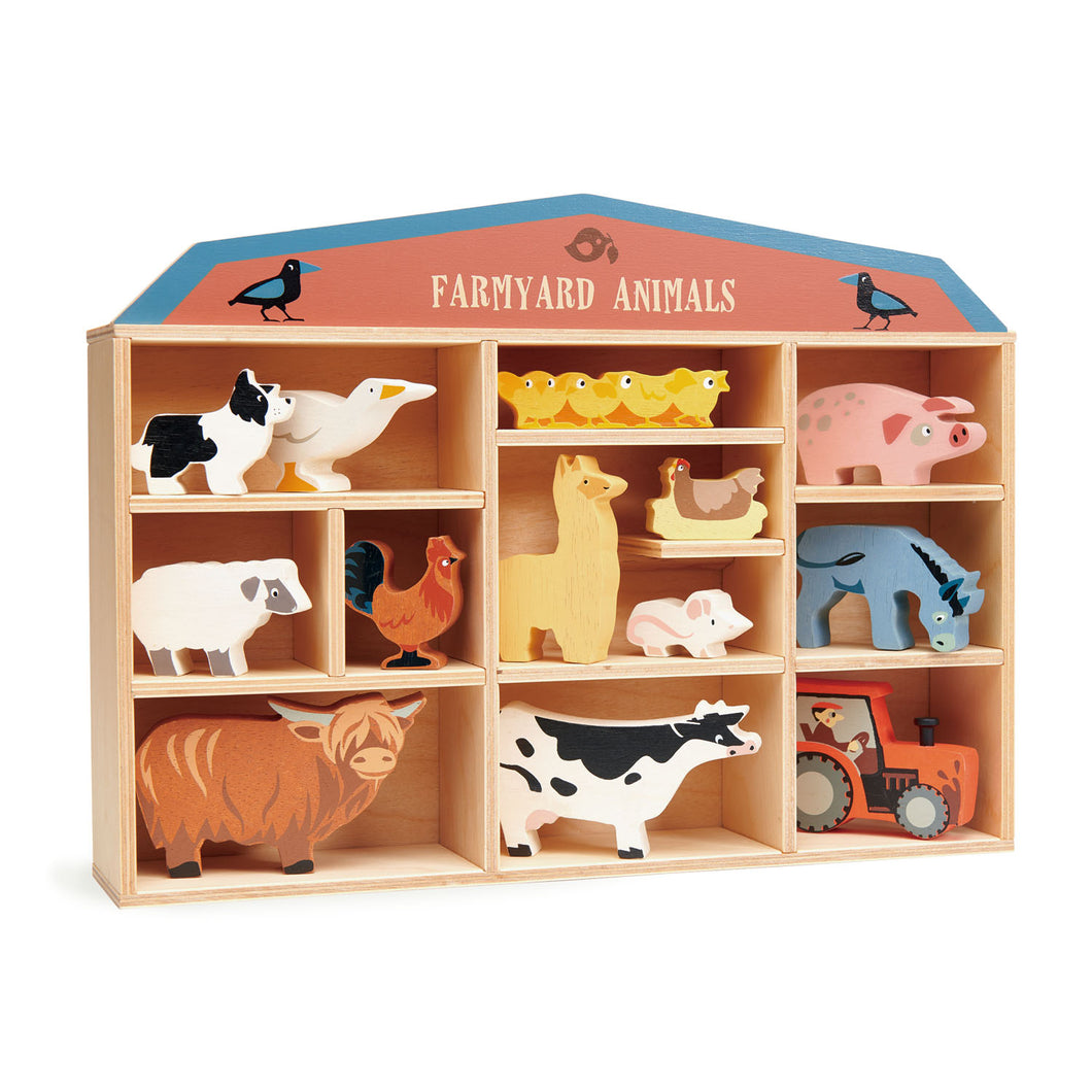 Tender Leaf Farmyard Animals Shelf Set of 13