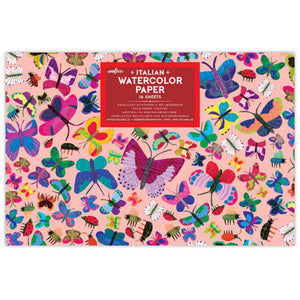 eeBoo Watercolour Pad Butterfly & Flowers Theme